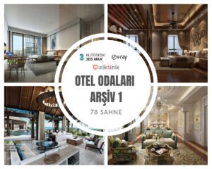 Otel Odaları Arşiv 1 - Hazır 3DSMax Sahneleri