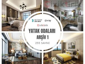 Yatak Odaları Arşiv 1 - Hazır 3DSMax Sahneleri