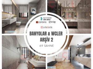 4 Banyolar ve WCler Arşiv 2 - Hazır 3DSMax Sahneleri