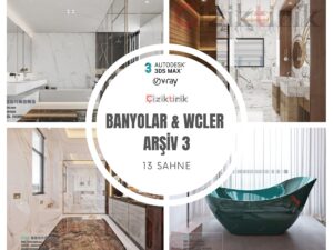 Banyolar ve WCler Arşiv 3 Banyolar ve WCler Arşiv 3 - Hazır 3DSMax Sahneleri