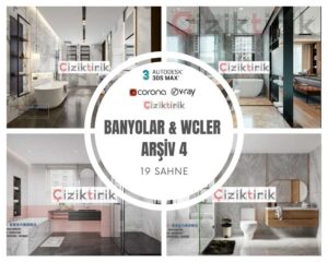 Banyolar ve WCler Arşiv 4 - Hazır 3DSMax Sahneleri