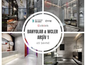 4 Banyolar ve WCler Arşiv 1 - Hazır 3DSMax Sahneleri